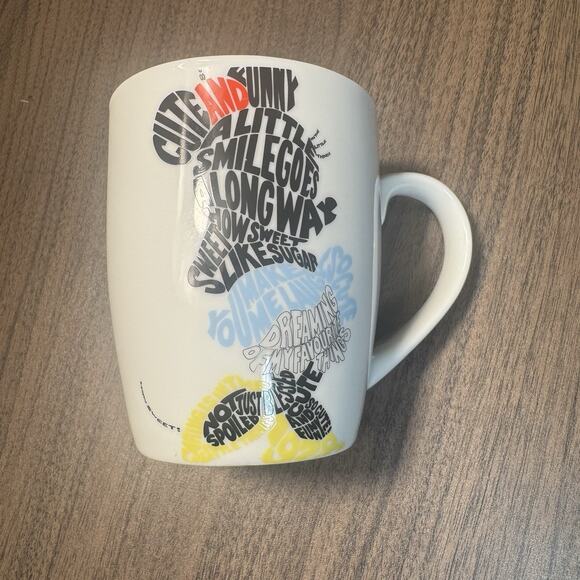 Rare Minnie Mouse 14 Oz Ceramic Mug Favorite Words Disney - Picture 1 of 4
